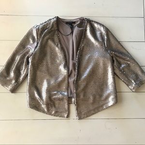 Silver/gray sequin Statement jacket ✨